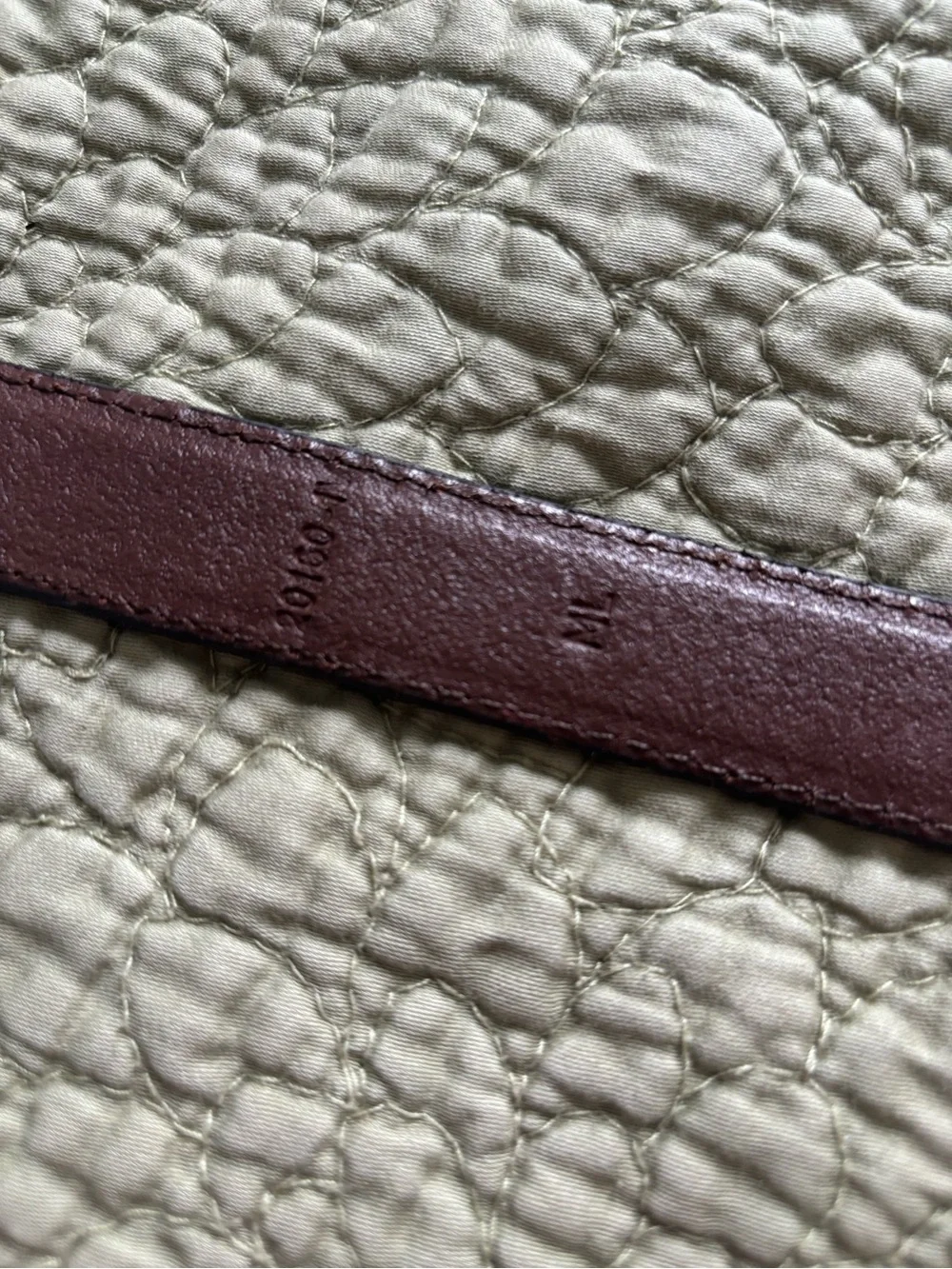Brown Leather Belt w/ Gold Hook Hardware M/L - Picture 3 of 7
